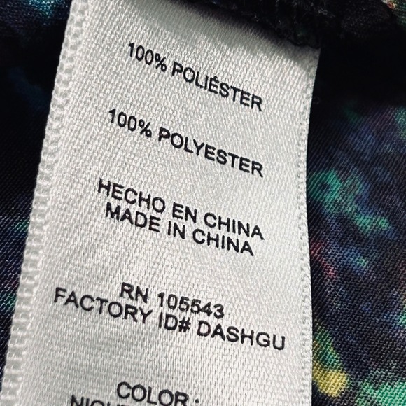 Derek Lam for DesigNation Womens Small Abstract Print Button Down Blouse Black - Picture 9 of 10